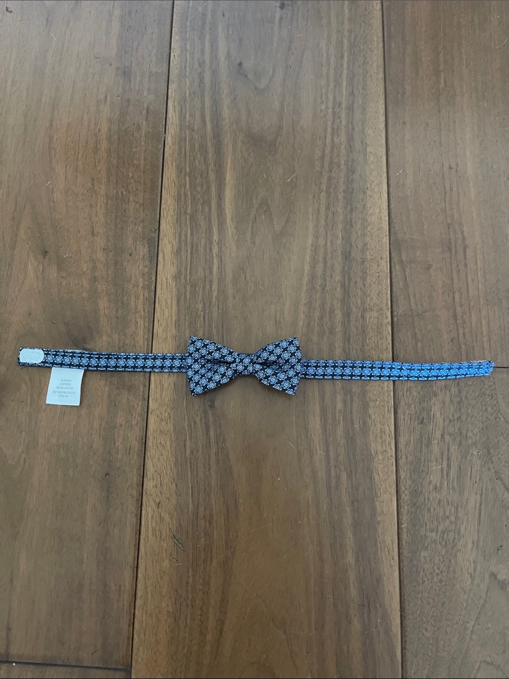 Janie and Jack Navy Blue Patterned Bow Tie